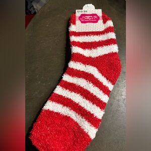 Red and White Striped  women’s Sock